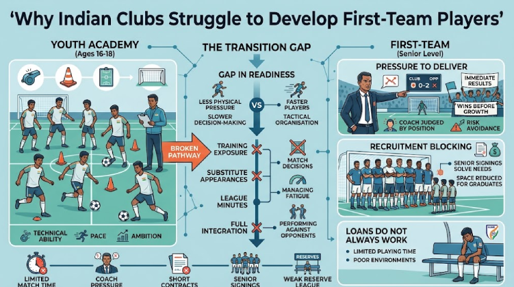 Why Indian Clubs Struggle to Turn Young Talents into First-Team Players